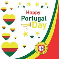 gelukkig portugal dag ontwerp vector