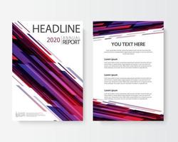 voor- en achterkant abstracte omslag moderne flyers brochure vector