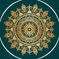 cirkelpatroon creatieve luxe siermandala, bloemmandala met gradiëntkleur met uniek achtergrondontwerp in gouden kleurenvector vector