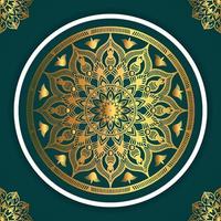 cirkelpatroon creatieve luxe siermandala, bloemmandala met gradiëntkleur met uniek achtergrondontwerp in gouden kleurenvector vector