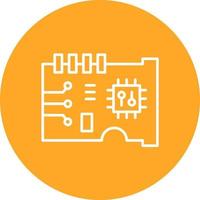 circuit lijn cirkel achtergrond icoon vector