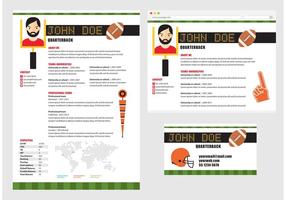 Curriculum Vitae voor voetballers vector