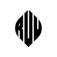 rvv cirkel letter logo ontwerp met cirkel en ellipsvorm. rvv ellipsletters met typografische stijl. de drie initialen vormen een cirkellogo. rvv cirkel embleem abstracte monogram brief mark vector. vector