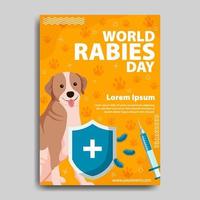 wereld hondsdolheid dag poster vector