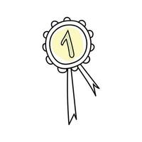 medaille in doodle-stijl vector