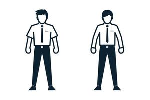 mensen, man, mode, kleding pictogrammen met witte achtergrond vector