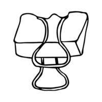 vector bulldog clip clipart. handgetekende kantoorbenodigdheden. voor print, web, ontwerp, decor, logo