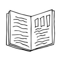 vector boek clipart. hand getekende school illustratie. voor print, web, ontwerp, decor, logo