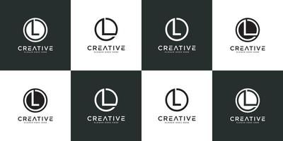 abstracte vorm letter ll logo vector