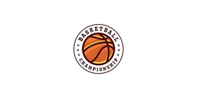 basketbal logo embleem vector ontwerp