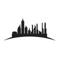 moderne stad skyline vector pictogram achtergrond