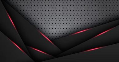 abstracte rood zwart ruimte frame lay-out ontwerp tech driehoek concept zilveren textuur achtergrond. eps10 vector