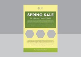 flyer sjablonen voor bloemenwinkels. lente verkoop flyer poster folder ontwerp. omslag, flyerontwerp. vector