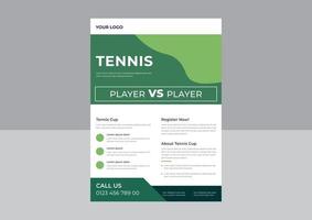 tennis poster set vector flyer, tennistoernooi flyer ontwerpsjabloon, tennis poster set vector, a4 sjabloon, brochureontwerp, dekking, flyer, poster, drukklaar