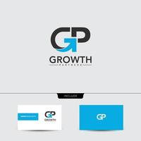 letter gp logo ontwerpconcept vector