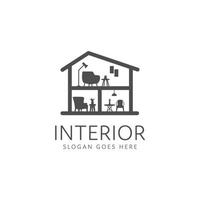 huisdecoratie interieur logo ontwerp vector