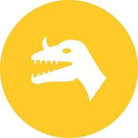dinosaurus gezicht cirkel achtergrond icoon vector