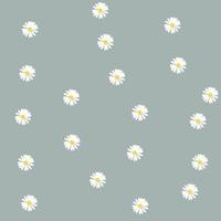 naadloze patroon met kamille bloem op blauwe achtergrond. perfecte lente, zomer sjabloon voor modevormgeving, textiel, decoratie-elementen. geometrisch bloemmotief. bloem plant, natuur collectie. vector