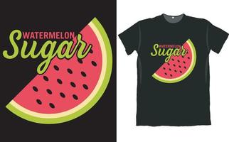 watermeloen suiker zomervakantie t-shirt ontwerp vector