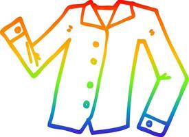 regenbooggradiënt lijntekening cartoon werkshirt vector