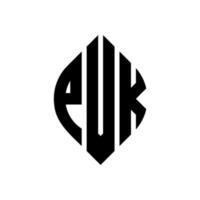 pvk cirkel letter logo ontwerp met cirkel en ellipsvorm. pvk ellipsletters met typografische stijl. de drie initialen vormen een cirkellogo. pvk cirkel embleem abstracte monogram brief mark vector. vector