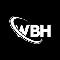 wbh-logo. wb brief. wbh brief logo ontwerp. initialen wbh logo gekoppeld aan cirkel en monogram logo in hoofdletters. wbh typografie voor technologie, business en onroerend goed merk. vector