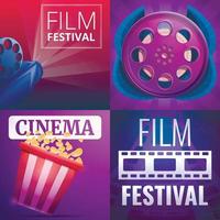 filmfestivalbannerset, cartoonstijl vector