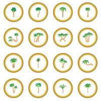 palm pictogram cirkel vector