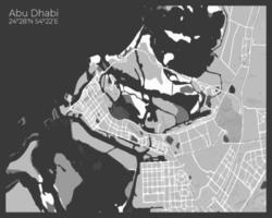 abu dhabi - abstract zwart-wit ontwerp voor interieur posters, behang, kunst aan de muur of andere printproducten. vectorillustratie. vector