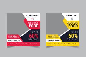 vers gezond voedsel social media banner vector