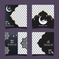 ramadan sociale media postsjabloon vector