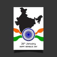 Happy Indian Republic Day viering poster of banner achtergrond met tekst 26 januari en Indiase vlag vector