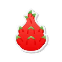 dragon fruit sticker pictogram, vector illustratie.