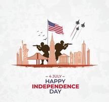 gelukkige onafhankelijkheidsdag van de VS. 4 juli. sjabloon voor achtergrond, spandoek, kaart, poster. vectorillustratie. vector