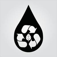 geïsoleerd recycle water eps 10 gratis vectorafbeelding vector