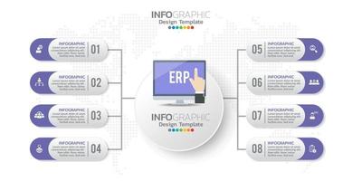 infographic elementen voor inhoud, diagram, stroomdiagram, stappen, onderdelen, tijdlijn, workflow, grafiek. vector