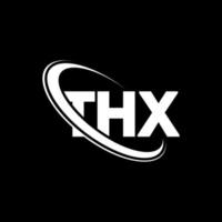 thx-logo. thx brief. thx brief logo ontwerp. initialen thx logo gekoppeld aan cirkel en hoofdletter monogram logo. thx typografie voor technologie, zaken en onroerend goed merk. vector