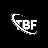 tbf-logo. tbf brief. tbf brief logo ontwerp. initialen tbf-logo gekoppeld aan cirkel en monogram-logo in hoofdletters. tbf typografie voor technologie, zaken en onroerend goed merk. vector