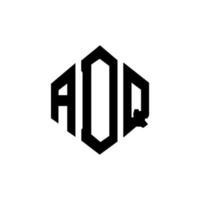 adq letter logo-ontwerp met veelhoekvorm. adq veelhoek en kubusvorm logo-ontwerp. adq zeshoek vector logo sjabloon witte en zwarte kleuren. adq-monogram, bedrijfs- en onroerendgoedlogo.