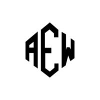 aew letter logo-ontwerp met veelhoekvorm. aew veelhoek en kubusvorm logo-ontwerp. aew zeshoek vector logo sjabloon witte en zwarte kleuren. aew monogram, business en onroerend goed logo.