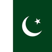 vlag van pakistan, officiële kleuren. vectorillustratie. vector