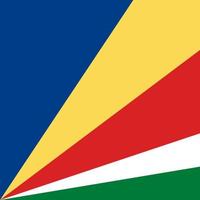 Seychellen vlag, officiële kleuren. vectorillustratie. vector