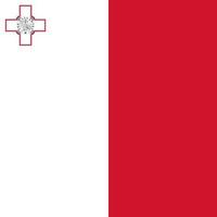 vlag van malta, officiële kleuren. vectorillustratie. vector