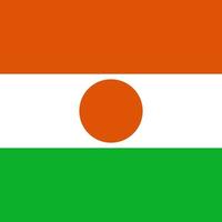 vlag van niger, officiële kleuren. vectorillustratie. vector