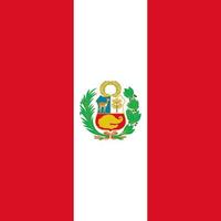 Peru vlag, officiële kleuren. vectorillustratie. vector