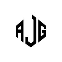 ajg letter logo-ontwerp met veelhoekvorm. ajg veelhoek en kubusvorm logo-ontwerp. ajg zeshoek vector logo sjabloon witte en zwarte kleuren. ajg monogram, business en onroerend goed logo.