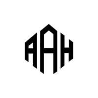 aah letter logo-ontwerp met veelhoekvorm. aah veelhoek en kubusvorm logo-ontwerp. aah zeshoek vector logo sjabloon witte en zwarte kleuren. aah monogram, bedrijfs- en onroerend goed logo.