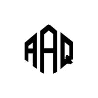 aaq letter logo-ontwerp met veelhoekvorm. aaq veelhoek en kubusvorm logo-ontwerp. aaq zeshoek vector logo sjabloon witte en zwarte kleuren. aaq monogram, business en onroerend goed logo.