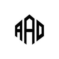 aao letter logo-ontwerp met veelhoekvorm. aao veelhoek en kubusvorm logo-ontwerp. aao zeshoek vector logo sjabloon witte en zwarte kleuren. aao monogram, business en onroerend goed logo.