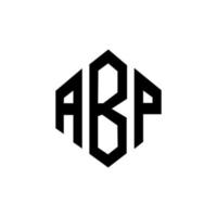 abp letter logo-ontwerp met veelhoekvorm. abp veelhoek en kubusvorm logo-ontwerp. abp zeshoek vector logo sjabloon witte en zwarte kleuren. abp-monogram, bedrijfs- en onroerendgoedlogo.